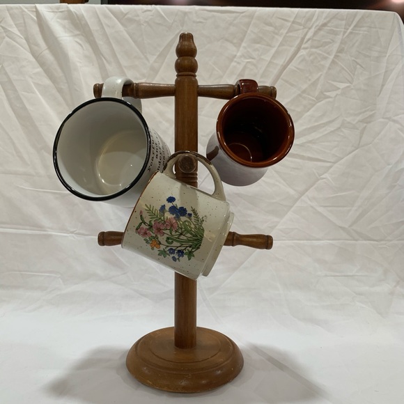 Other - Vintage wood coffee mug stand